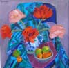 Poppies on a Blue Chair 